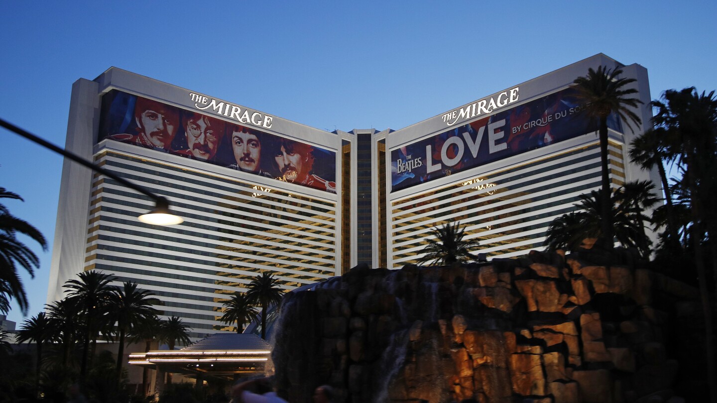 ЛАС ВЕГАС (AP) — Емблематичният хотел-казино Mirage на Лас Вегас