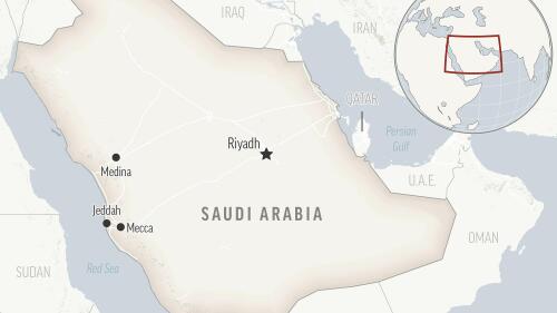 This is a locator map for Saudi Arabia with its capital, Riyadh. (AP Photo)