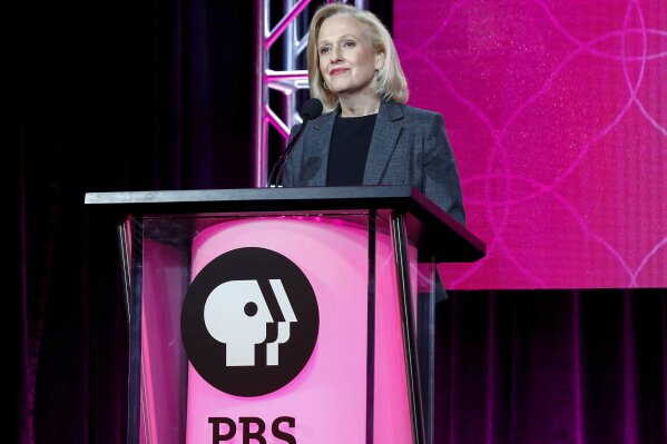 
              FILE - In this Jan. 15, 2017 file photo, President and CEO Paula Kerger speaks at the PBS's Executive Session at the 2017 Television Critics Association press tour in Pasadena, Calif. President Donald Trump's 2018 budget proposal plans to kill funding for the Corporation for Public Broadcasting (CPB). "We're celebrating the 50th anniversary of the Public Broadcasting Act, what I think has been the most successful public-private partnership _ how ironic it would be if we were defunded this year," said Kerger, (Photo by Willy Sanjuan/Invision/AP, File)
            