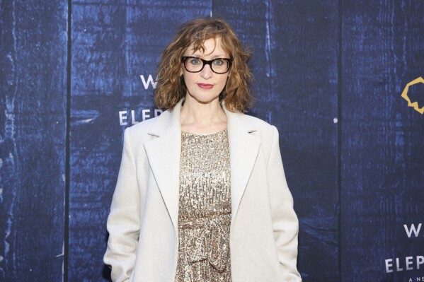 FILE - Jessica Stone attends the Broadway opening night for "Water For Elephants" at The Imperial Theatre on Thursday, March 21, 2024, in New York. (Photo by CJ Rivera/Invision/AP, File)