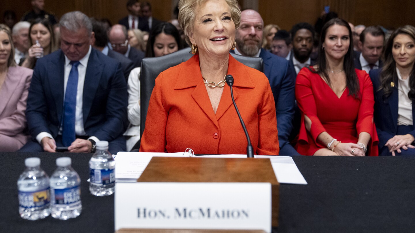Senate committee advances ex-wrestling CEO Linda McMahon as Trump's nominee for education secretary