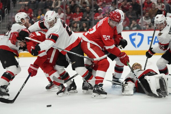 Red Wings' Larkin knocked unconscious after cross-check from behind