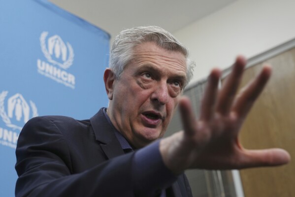 United Nations High Commissioner for Refugees (UNHCR) chief Filippo Grandi speaks to The Associated Press in Nairobi, Kenya Monday, Feb. 5, 2024. After a week visit in East Africa, listening to people whose lives have been shattered by Sudan's civil war. "Europe may soon have to deal with a flow of Sudanese migrants if a cease fire deal is not signed between the country's warring factions and relief efforts bolstered". Grandi said. (AP Photo/Brian Inganga)