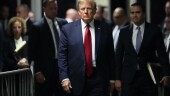 Former President Donald Trump leaves Manhattan criminal court, Thursday, Feb. 15, 2024, in New York. A New York judge says Trump's hush-money trial will go ahead as scheduled with jury selection starting on March 25. (AP Photo/Mary Altaffer)