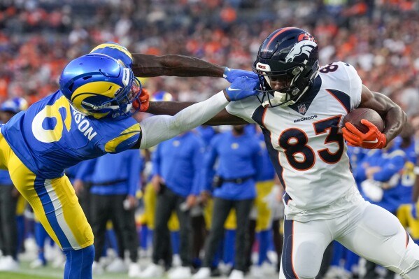 Rams' Tre Tomlinson disqualified for facemask tackle of Broncos' Marvin  Mims
