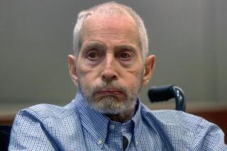 FILE - In this Friday, Jan. 6, 2017, file photo, real estate heir Robert Durst appears in Los Angeles Superior Court Airport Branch for a hearing in Los Angeles. A Los Angeles jury convicted Robert Durst Friday, Sept. 17, 2021 of murdering his best friend 20 years ago in a case that took on new life after the New York real estate heir participated in a documentary that connected him to the slaying linked to his wife’s 1982 disappearance. (Mark Boster/Los Angeles Times via AP, Pool, File)