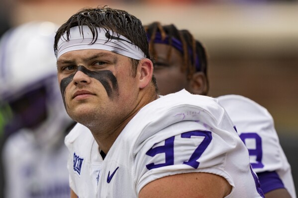FILE - Furman defensive tackle Bryce Stanfield (97) looks on during an NCAA college football game against the Clemson in Clemson, S.C., Saturday, Sept. 10, 2022. Stanfield died, Friday, Feb. 9, 2024, two days after collapsing during a workout at the school鈥檚 football stadium. He was 21. (APPhoto/Jacob Kupferman, File)
