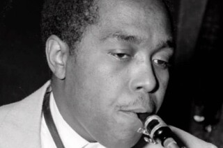 FILE - In this May 8, 1949 file photo, Jazz great Charlie Parker performs in Paris. (AP Photo/Jean-Jacques Levy, File)