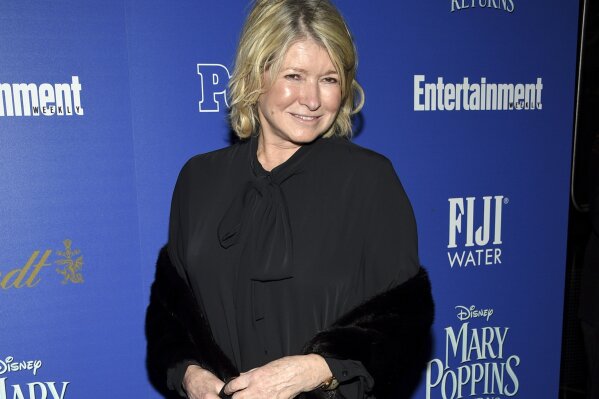 
              FILE - In this Dec. 17, 2018 file photo, TV personality Martha Stewart attends a special screening of Disney's "Mary Poppins Returns", in New York. Stewart said Thursday she is partnering with Canopy Growth Corp. to assist in developing new products that contain non-psychoactive CBD and other hemp-derived cannabinoids. First to come will be offerings for pets. Stewart didn’t specify what those products might be. (Photo by Evan Agostini/Invision/AP, FIle)
            