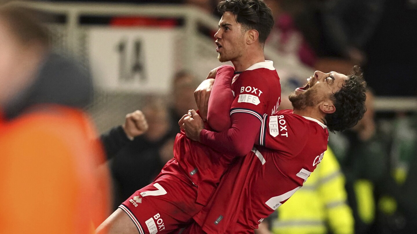 Middlesbrough Upsets Chelsea 1-0 in English League Cup Semifinal First Leg