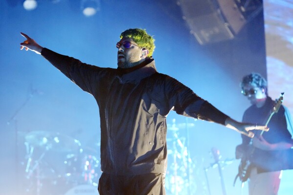 Jai Paul performs at the Mayan Theatre, Tuesday, Sept. 26, 2023, in Los Angeles. (AP Photo/Chris Pizzello)