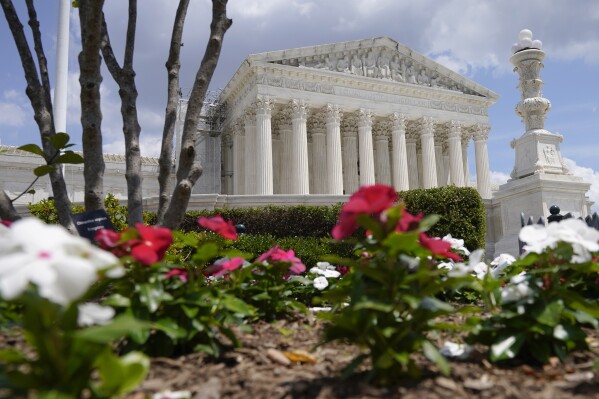 FILE - The U.S. Supreme Court, June 13, 2023, on Capitol Hill in Washington. (AP Photo/Mariam Zuhaib, file)