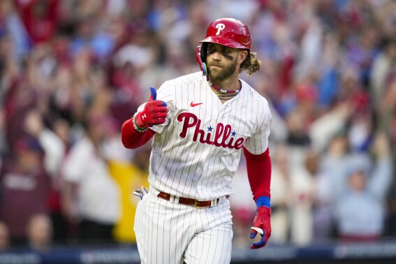 Bryce Harper shines as Phillies aim for second straight World Series, Baseball
