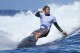 John John Florence, of the United States, surfs on a training day ahead of the 2024 Summer Olympics surfing competition Thursday, July 25, 2024, in Teahupo'o, Tahiti. (ĢӰԺ Photo/Gregory Bull)