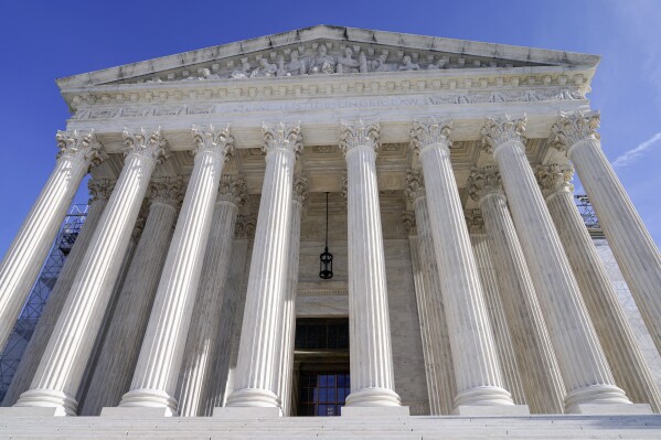 The U.S Supreme Court is photographed on Wednesday, Jan. 3, 2024, in Washington. (AP Photo/Mariam Zuhaib)