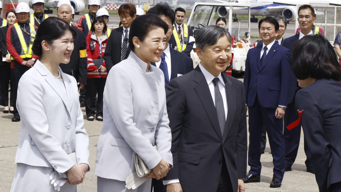 Japan’s emperor and his family pray in Okinawa for the victims of the island battle 80 years ago