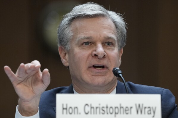 FBI Director Christopher Wray testifies before a Senate Judiciary Committee oversight hearing on Capitol Hill in Washington, Tuesday, Dec. 5, 2023. (AP Photo/Susan Walsh)