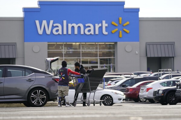 Shown is a Walmart location in Philadelphia, Wednesday, Nov. 17, 2021. (AP Photo/Matt Rourke, File)