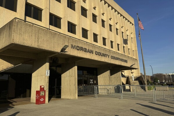 This photo taken in Decatur, Ala., Tuesday, March 25, 2025, shows the Alabama courthouse. (AP Photo/Safiyah Riddle, File)