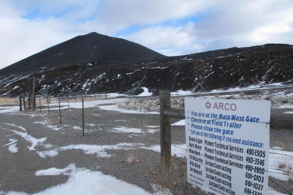 A slag pile of mining waste is seen in Anaconda, Mont., on Dec. 15, 2016. A subsidiary of London-based oil giant BP has agreed to finish its cleanup of a 300-square mile site in Montana that's contaminated with arsenic from decades of copper smelting and repay the U.S government $48 million for its work at the Anaconda Smelter Superfund Site. (AP Photo/Matt Volz, File)