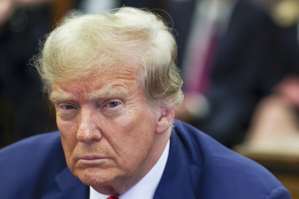Former President Donald Trump attends the closing arguments in the Trump Organization civil fraud trial at New York State Supreme Court in the Manhattan borough of New York, Jan. 11, 2024. (Shannon Stapleton/Pool Photo via AP, File)