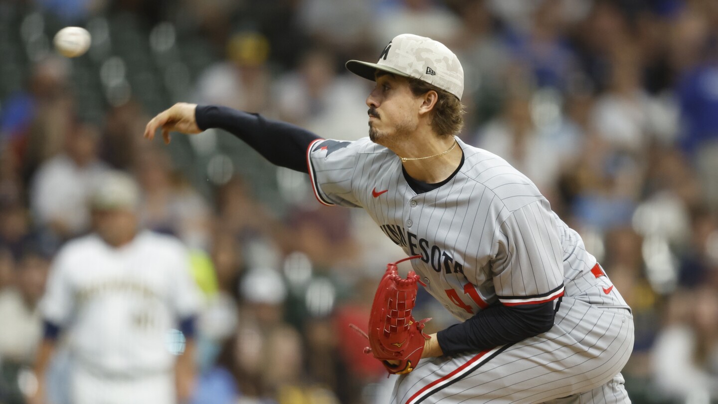 Joe Ryan pitches Twins to 12th straight win, 3-0 over Brewers