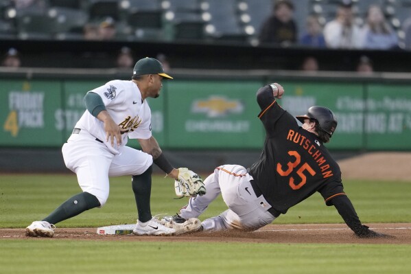 Henderson hits 2-run homer, RBI single as Orioles top A's 9-4