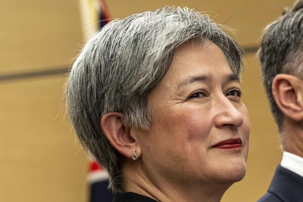FILE- Australia's Foreign Minister Penny Wong visits the Japanese prime minister's office in Tokyo on Dec. 9, 2022. Australia has signed a new security deal with Oceania island country Vanuatu as part of an ongoing competition with China for influence in the Pacific. (Philip Fong/Pool Photo via AP, File)