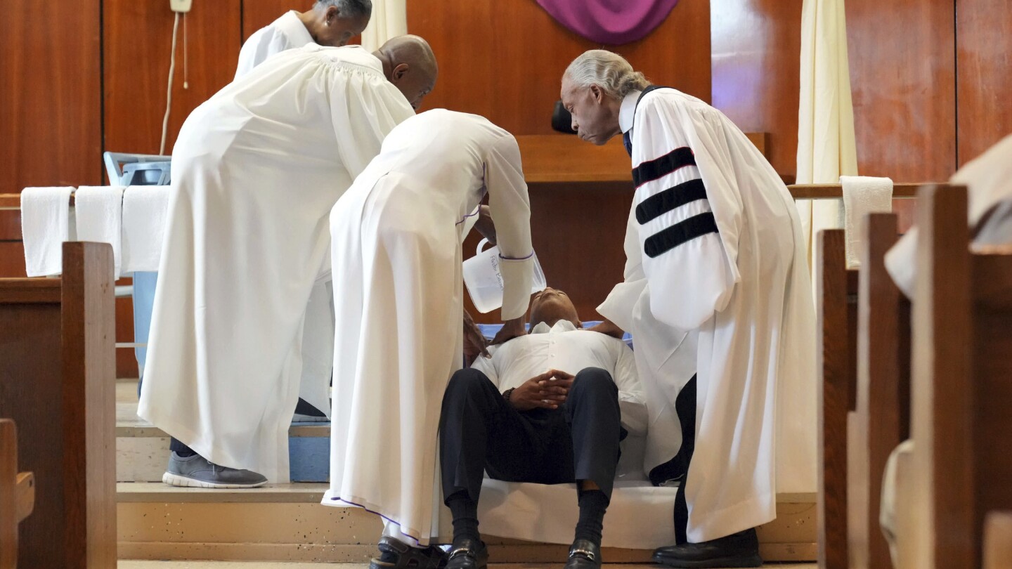 NYC Mayor Eric Adams Receives Jailhouse Baptism from Rev. Al Sharpton at Troubled Rikers Island Complex on Good Friday