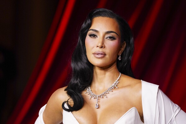 Kim Kardashian arrives at the fourth annual Academy Museum Gala on Saturday, Oct. 19, 2024, at the Academy Museum of Motion Pictures in Los Angeles. (Photo by Jordan Strauss/Invision/AP, File)