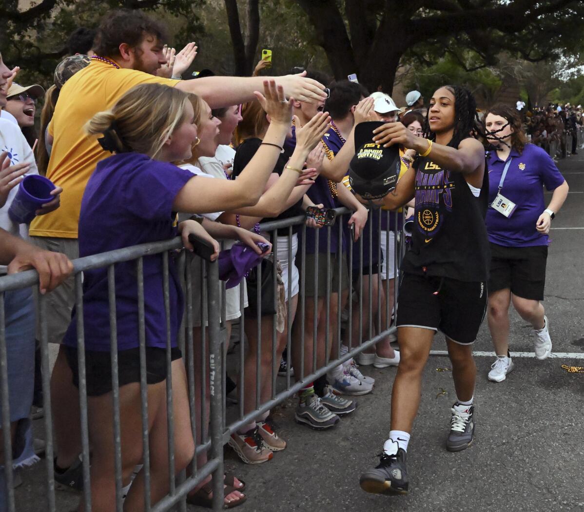 LSU's national championship women's team honored with parade AP News