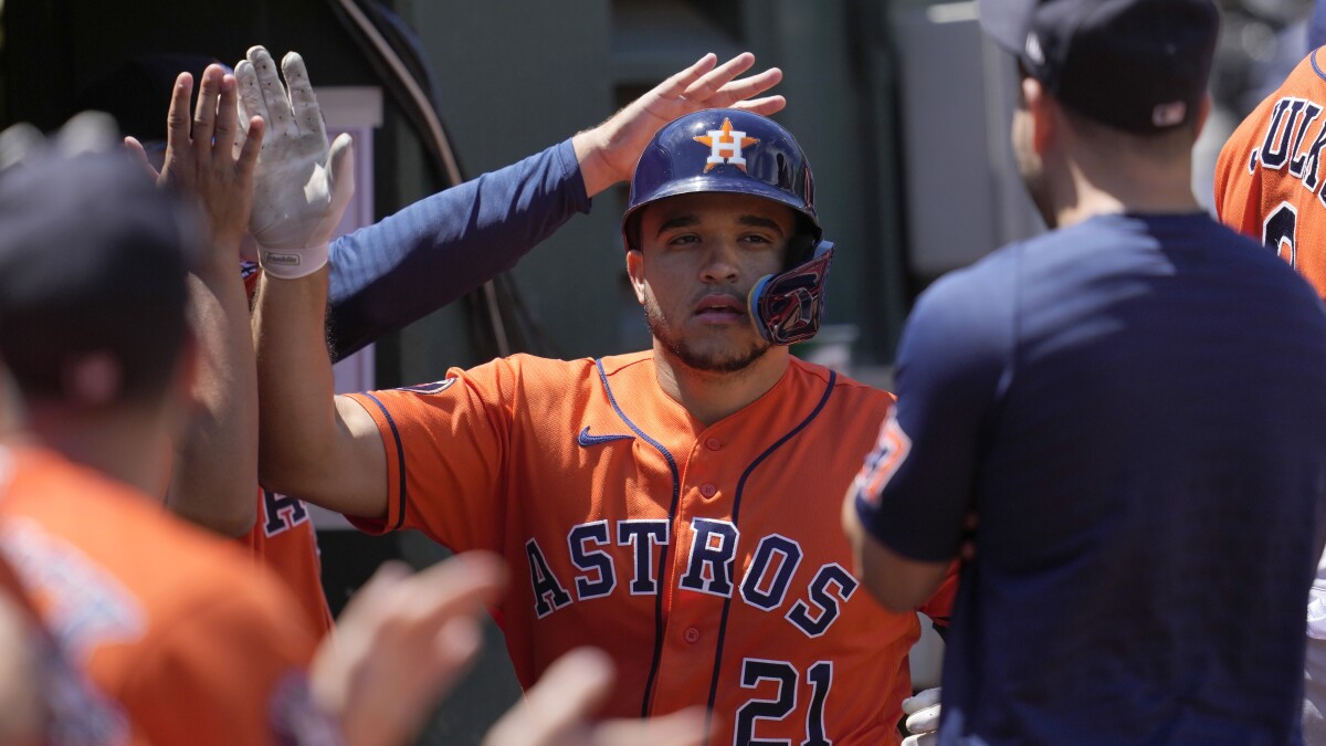 Mauricio Dubón's homer in the ninth inning lifts Astros past A's 3-2