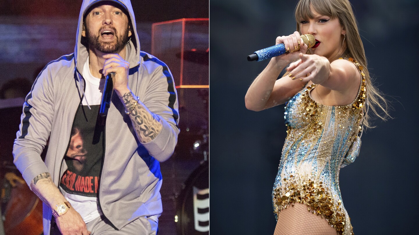 Eminem brings Taylor Swift's historic reign at No. 1 to an end, Stevie Wonder's record stays intact thumbnail