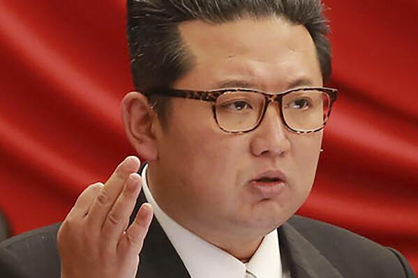 FILE - In this photo taken during Dec. 27 - Dec. 31, 2021 and provided on Jan. 1, 2022 by the North Korean government, North Korean leader Kim Jong Un attends a meeting of the Central Committee of the ruling Workers' Party in Pyongyang, North Korea. North Korea plans to increase its government spending on pandemic measures by more than 33% this year to carry out leader Kim Jong Un’s calls for a more "advanced and people-oriented" virus response, state media said Tuesday, Feb. 8, 2022. Independent journalists were not given access to cover the event depicted in this image distributed by the North Korean government. The content of this image is as provided and cannot be independently verified. (Korean Central News Agency/Korea News Service via AP)