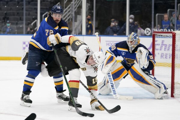 Martinez, Carrier lift Golden Knights to 6-1 win over Blues
