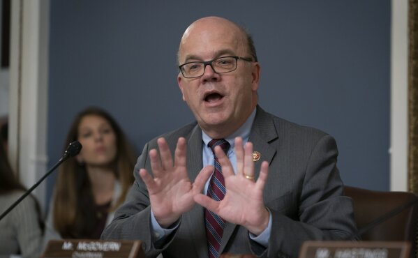 House Rules Committee Chairman Jim McGovern, D-Mass., presides over a markup of the resolution that will formalize the next steps in the impeachment inquiry of President Donald Trump, at the Capitol in Washington, Wednesday, Oct. 30, 2019. Democrats have been investigating Trump's withholding of military aid to Ukraine as he pushed the country's new president to investigate Democrats and the family of rival presidential contender Joe Biden. (AP Photo/J. Scott Applewhite)
