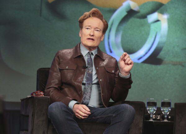 Conan O'Brien takes part in the "Featured Session: Claiming the Future of Entertainment" during the South by Southwest Conference and Festival at the Austin Convention Center on Tuesday, March 11, 2025, in Austin, Texas. (Photo by Jack Plunkett/Invision/AP)
