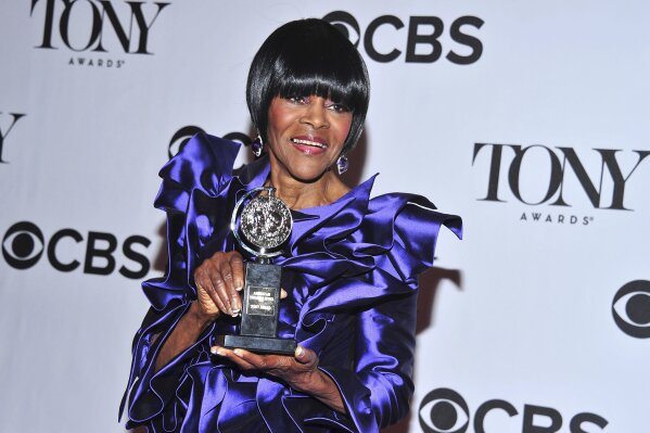 FILE - Cicely Tyson poses with her award for best actress in a play for "The Trip to Bountiful," in the press room at the 67th Annual Tony Awards on June 9, 2013, in New York. Tyson, the pioneering Black actress who gained an Oscar nomination for her role as the sharecropper's wife in "Sounder," a Tony Award in 2013 at age 88 and touched TV viewers' hearts in "The Autobiography of Miss Jane Pittman," has died. She was 96. Tyson's death was announced by her family, via her manager Larry Thompson, who did not immediately provide additional details. (Photo by Charles Sykes/Invision/AP, File)