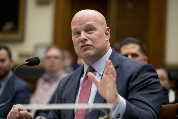 
              In this Feb. 8, 2019, photo, acting Attorney General Matthew Whitaker speaks during a House Judiciary Committee hearing on Capitol Hill in Washington. House Judiciary Committee Chairman Jerrold Nadler says many of the answers that Whitaker gave his committee in a hearing last week were “unsatisfactory, incomplete or contradicted by other evidence” and is asking for further clarification. (AP Photo/Andrew Harnik)
            