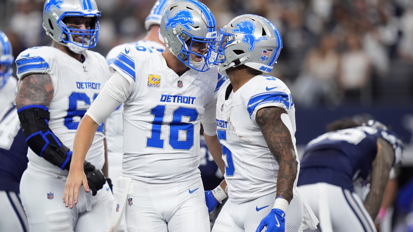 Jared Goff throws three touchdown passes, the Lions win 47:9 and give the Cowboys another one-sided home defeat