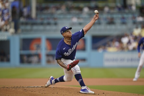 Watch Julio Urias' girlfriend throw out the ceremonial first pitch