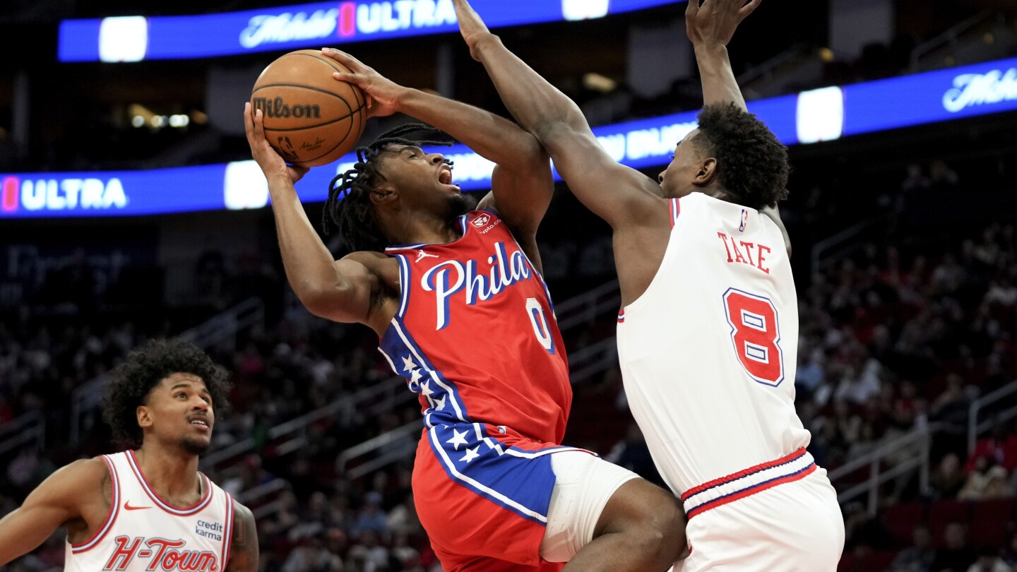 Tyrese Maxey scores 42 points, short-handed 76ers outlast Rockets 131-127