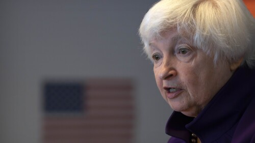 Treasury Secretary Janet Yellen speaks during a press conference at the U.S. Embassy in Beijing, China, Sunday, July 9, 2023. (AP Photo/Mark Schiefelbein)