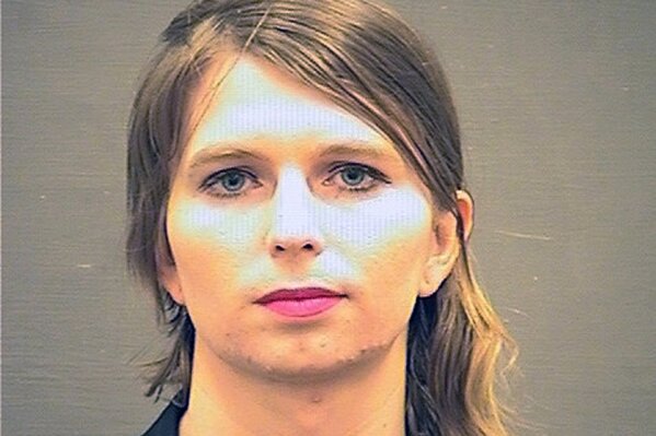 FILE - This Thursday, May 16, 2019, file booking photo provided by the Alexandria Sheriff's Office, in Virginia, shows Chelsea Manning. Lawyers for former Army intelligence analyst Chelsea Manning are renewing efforts to get her released from a northern Virginia jail. Manning’s lawyers filed court papers Friday, May 31, 2019 asking a federal judge to reconsider his decision to send Manning to the Alexandria jail for refusing to testify to a grand jury investigating WikiLeaks. (Alexandria Sheriff's Office via AP, File)