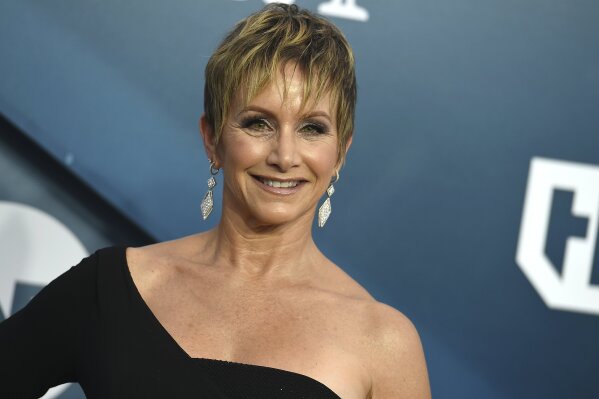 FILE - This Jan. 19, 2020 file photo shows SAG-AFTRA President, Gabrielle Carteris at the 26th annual Screen Actors Guild Awards in Los Angeles. The union that represents actors and television performers issued a series of standards and guidelines Wednesday for crew members who supervise scenes involving sex and nudity in an attempt to combat on-set sexual harassment.   (Photo by Jordan Strauss/Invision/AP, File)