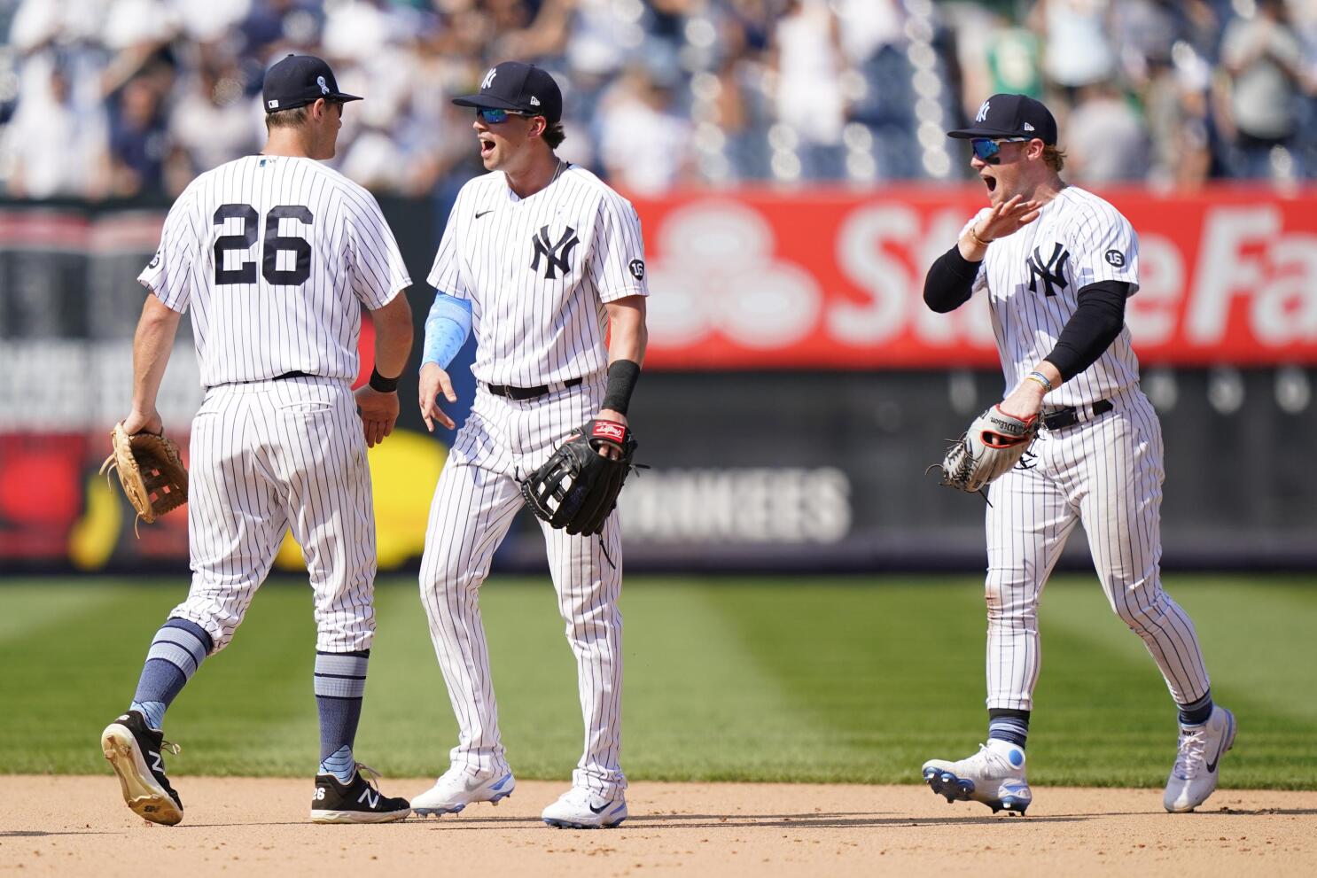 Yanks turn third triple play in month, beat A's 2-1 | AP News