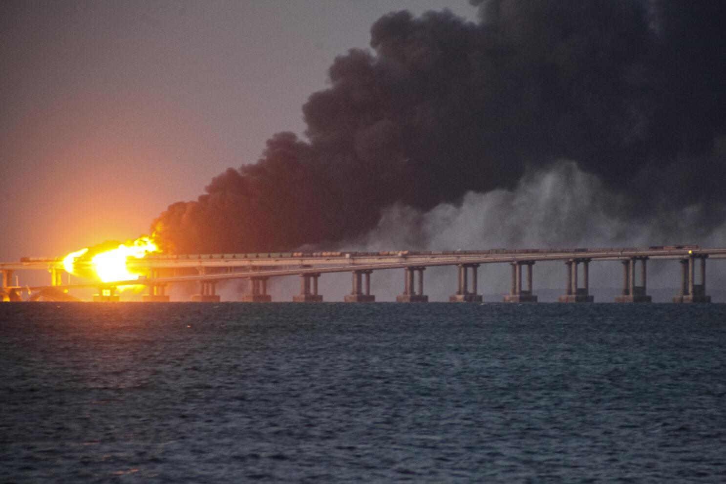 Blast on bridge to Crimea hurts Russian supply lines, pride | AP News
