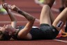 Nikki Hiltz celebrates after winning the women's 1500-meter final during the U.S. Track and Field Olympic Team Trials, Sunday, June 30, 2024, in Eugene, Ore. (AP Photo/George Walker IV)