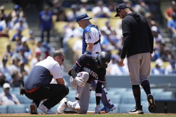 Twins pitcher Kenta Maeda leaves with injury in blowout loss to
