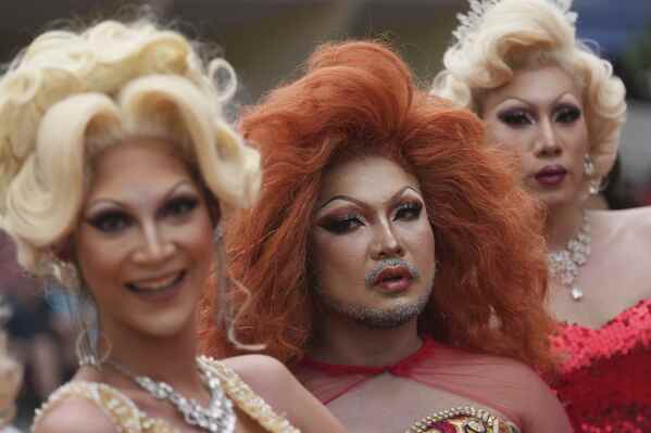 Participants take part in the annual Pride Parade to celebrate the LGBTQ+ community’s Pride Month in Bangkok, Thailand, Sunday, June 1, 2025. (AP Photo/Sakchai Lalit)